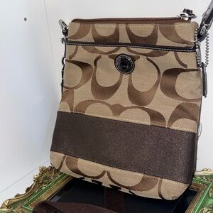 Coach Signature Brown Crossbody Bag